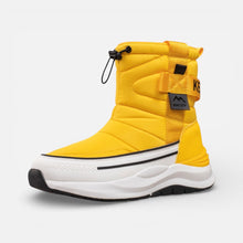 Gefütterte Winterstiefel Herren mit Profilsohle in Gelb