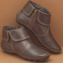 Mirelda | Vintage-Stiefeletten in Dunkelbraun (mit Reißverschluss)