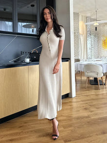 Luisa | Elegantes Herbstkleid in Aprikose
