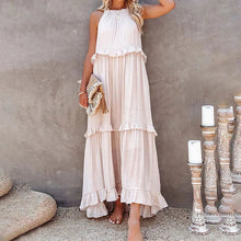 Munalisa - Maxikleid Mit Rüschen in Beige