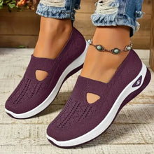 Madelline - Damen Slipper mit Keilabsatz in Dunkelviolett