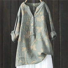 Mabell | Florale Charme-Bluse in Grau