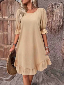 Pammy | Trendiges Minikleid in Khaki