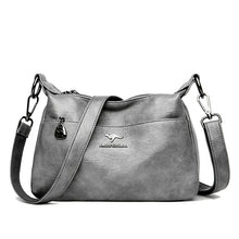 Paula | Vintage Ledertasche in Grau