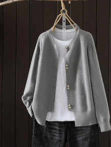 Camia | Cardigan mit Rundhalsausschnitt in Grau
