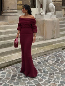 Valentina | Strickkleid in Burgundy