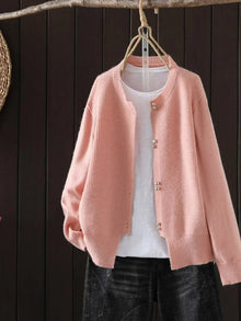 Camia | Cardigan mit Rundhalsausschnitt in Rosa