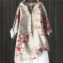 Mabell | Florale Charme-Bluse in Rote Blume
