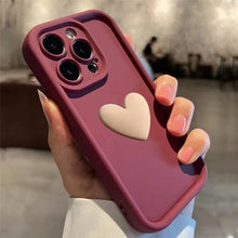 Heartora - Liebesge Schichte  iPhone Hülle Mit Herzgriff in Lila