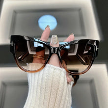 Nia | Retro Cat-Eye Sonnenbrille in Schwarz-Braun