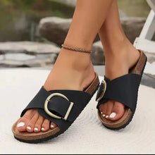 Damen Orthopädische Flip Flop Sandalen in Schwarz