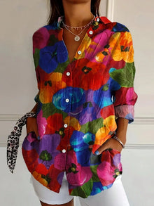 Shielo | Bluse mit abstraktem Muster in Mischen 2