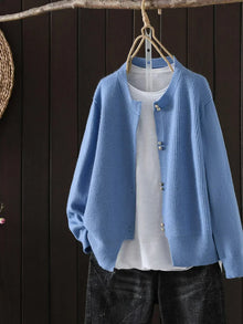Camia | Cardigan mit Rundhalsausschnitt in Blau