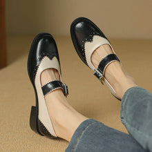 Yane – Mary Janes aus Leder in Schwarz