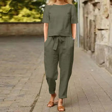 Charlotte - Outfit Set mit kurzen Ärmeln in Grün