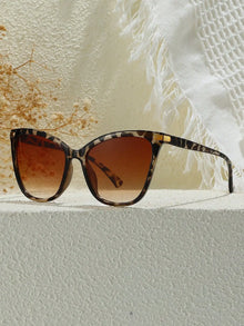 Luna | Cat Eye Sonnenbrille in Leopardenmuster / Farbverlauf Braun