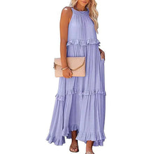 Munalisa - Maxikleid Mit Rüschen in Lila
