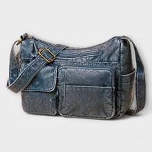 Fenda - Leder Tasche Old Skool in Blau
