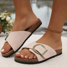 Damen Orthopädische Flip Flop Sandalen in Beige