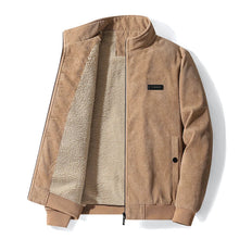 Davy | Cordjacke mit fleecefutter in Khaki