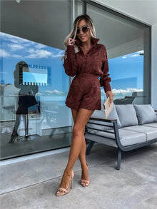 Laury™ | Elegantes Fayra Set in Kastanienbraun