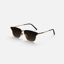 Sonnenbrille Halbrand Metall Gestell Verlaufsgläser in Braun