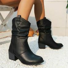 Romina | Urbane Schicken Slouch-Stiefel in Noir