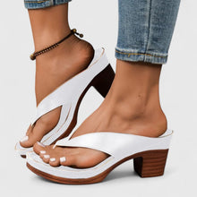 Damen Lässig Orthopädische Absatz Sandalen in Weiß
