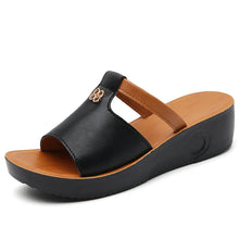 Damen Stylische Slingback Plateau Sandalen in Schwarz