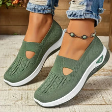 Madelline - Damen Slipper mit Keilabsatz in Grün