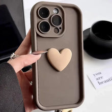 Heartora - Liebesge Schichte  iPhone Hülle Mit Herzgriff in Braun