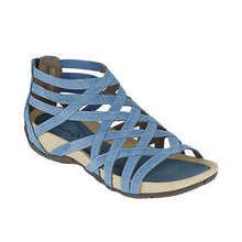 Sandalen Damen Bequem | Gladiator-Design & Schweißabsorbierend in Hellblau