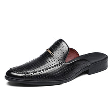 Sandalen Herren Elegant | Atmungsaktive Lochstruktur & Slip-on in Schwarz