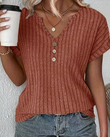 Rosina | Bluse mit V-Ausschnitt in Orange