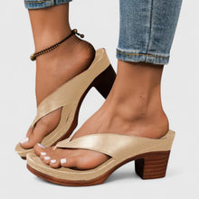 Damen Lässig Orthopädische Absatz Sandalen in Beige