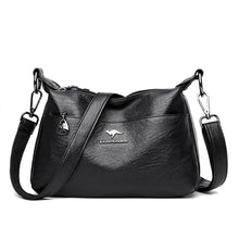 Paula | Vintage Ledertasche in Schwarz