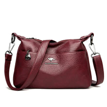Paula | Vintage Ledertasche in Burgundisch