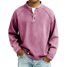 Pedro Langarmshirt | Vintage Herrenhemd mit Knöpfen in Rosa