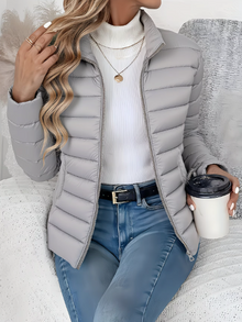 Frieda | Slim Fit Steppjacke in Grau