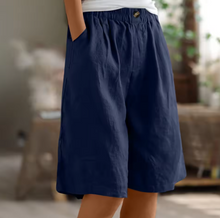 Damen Bequeme Sommer Kurze Hose in Marineblau