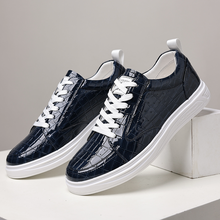 Deion – Leder Schnürschuh Turnschuh in Blau