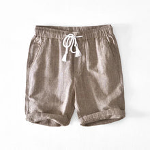 Noah - Shorts mit elastischem Bund in Braun