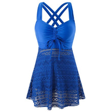 Emilia – Badeanzug für Damen mit Rock in Blau