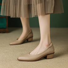 Mila – Schuhe mit mittelhohem Absatz in Beige