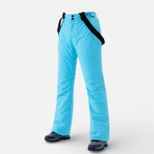 Damen Skihose mit Hosenträgern für Wintersport und Outdoor in Blau