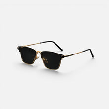Sonnenbrille Halbrand Metall Gestell Verlaufsgläser in Gold