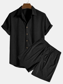 Sommer Set Herren | Luftig & Bequemer Sitz in Schwarz