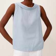 Sommer Top Damen | Rollkragen & Cleaner Minimalistischer Schnitt in Blau