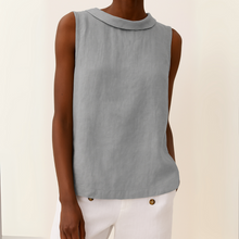 Sommer Top Damen | Rollkragen & Cleaner Minimalistischer Schnitt in Grau