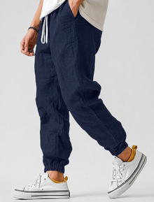 Sommerhose Herren | Jogger Fit & Leicht in Dunkelblau
